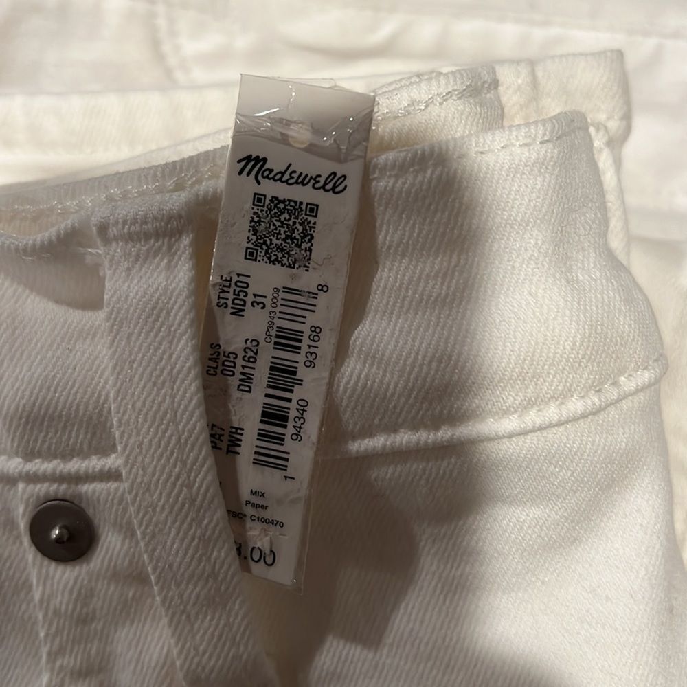 MADEWELL the Perfect Vintage Jean! white, raw hem - Picture 8 of 8